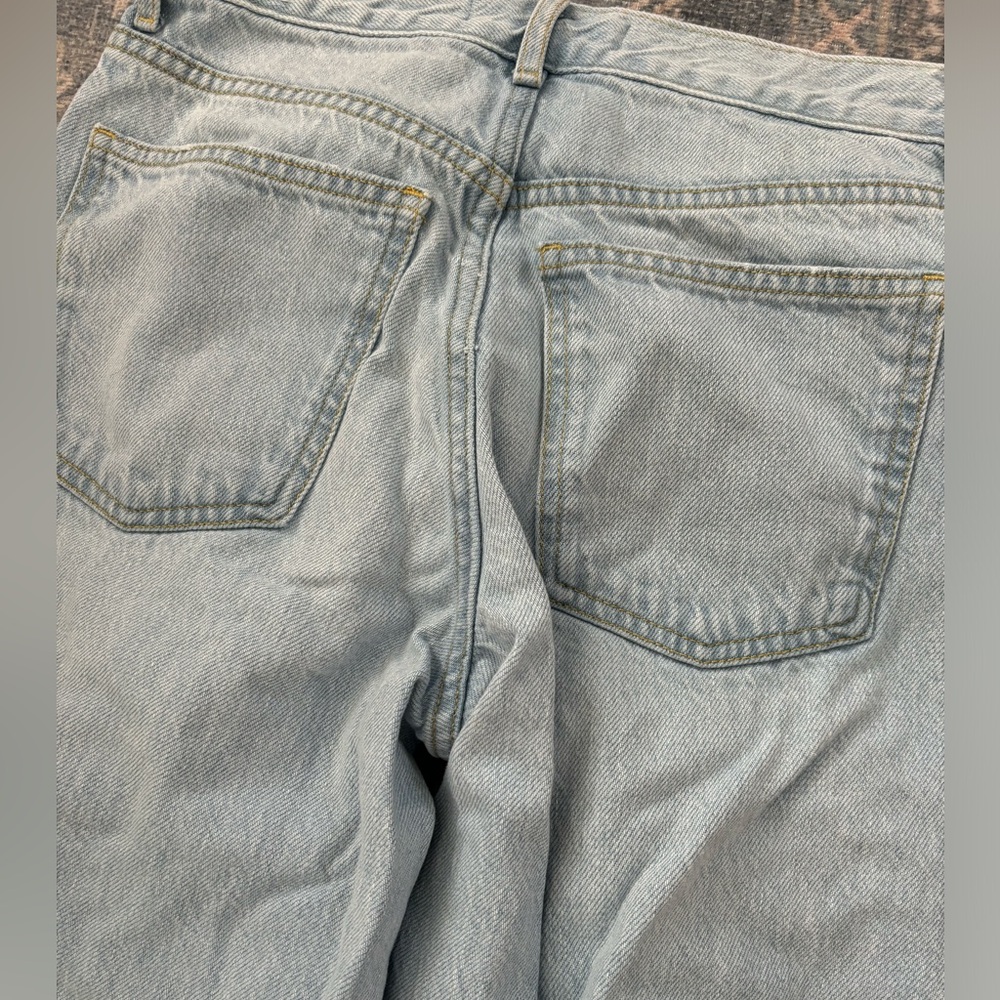 Mango Ripped Knee Rigid Wide Leg Jeans - Picture 4 of 7